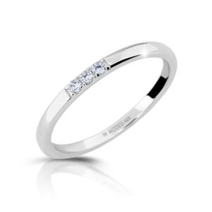 Modesi Něžný stříbrný prsten se zirkony M01014 50 mm