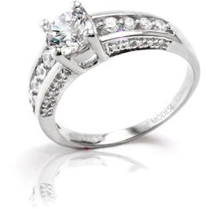 Modesi Luxusní stříbrný prsten Q16851-1L 59 mm
