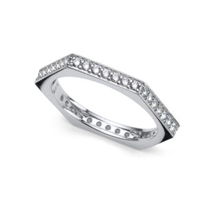 Oliver Weber Nadčasový stříbrný prsten s kubickými zirkony Edge 63266 57 mm