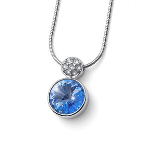 Oliver Weber Oslnivý náhrdelník s modrým krystalem Wake 12267 211