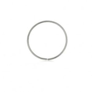Piercing z bílého 9K zlata - lesklý tenký kroužek, hladký povrch GG205.07/19