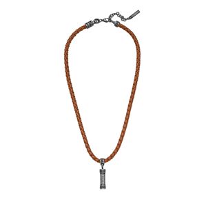 Police Elegantní kožený náhrdelník pro muže Barrell PEAGN0035002