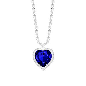 Preciosa Moderní náhrdelník Modré srdce s českým křišťálem 2025 68