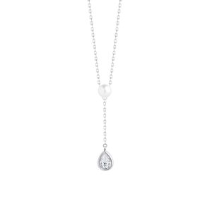 Preciosa Něžný stříbrný náhrdelník s pravou perlou Pure Pearl 5336 00