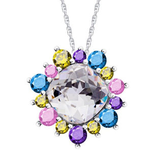 Preciosa Pestrobarevný náhrdelník Flower 5240 70 (řetízek, přívěsek)