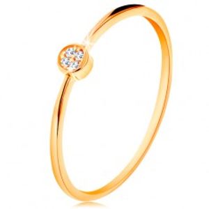 Prsten ve žlutém zlatě 585 - kruh vykládaný kulatými zirkony čiré barvy GG135.04/18/21