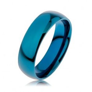 Prsten z chirurgické oceli v modré barvě, povrch anodizovaný titanem, 6 mm HH4.3