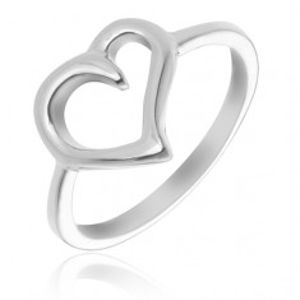 Prsten ze stříbra 925 - obrys nepravidelného srdce X26.10
