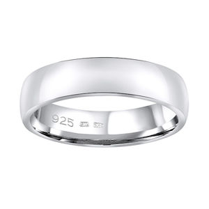 Silvego Snubní stříbrný prsten Poesia pro muže i ženy QRG4104M 60 mm