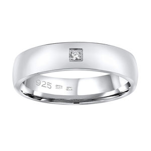 Silvego Snubní stříbrný prsten Poesia pro ženy QRG4104W 58 mm