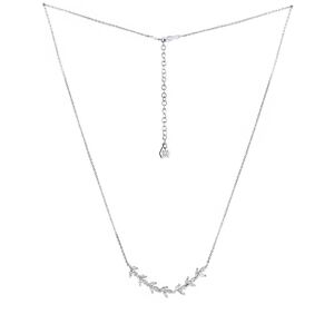 Silvego Stříbrný náhrdelník Zoe s přívěskem ve tvaru lístků s Brilliance Zirconia MSS175N