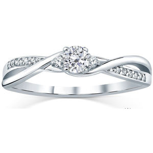 Silvego Stříbrný prsten s krystaly Swarovski FNJR085sw 51 mm