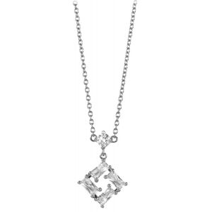 Silver Cat Zářivý stříbrný náhrdelník s kubickými zirkony SC334-041655501