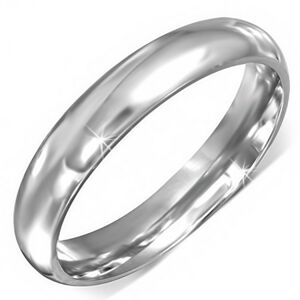 Stříbrný prsten z chirurgické oceli s hladkým povrchem - Velikost: 49