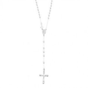 Stříbrný náhrdelník 925 - růženec, Zázračný medailon, kříž s Ježíšem