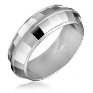 Stříbrný prsten 925 - DISCO, lesklé čtverečky H14.20
