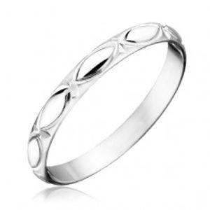 Stříbrný prsten 925 - obrysy zrnka a paprsky H13.9
