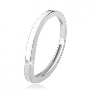 Stříbrný prsten 925, zvlněná linie, lesklý hladký povrch HH5.11