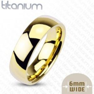 Titanový prsten zlaté barvy, 6 mm K16.8