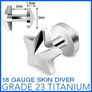 Titánový implantát "skin diver" s hvězdičkou C10.19