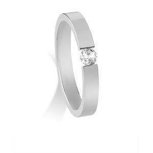 Troli Krásný ocelový prsten s krystalem 60 mm
