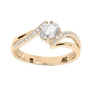 Troli Krásný pozlacený prsten s krystalem PO/SR09000D 56 mm