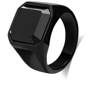 Troli Masivní prsten s černým krystalem 54 mm