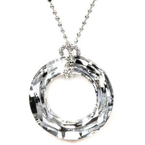Levien Elegantní náhrdelník Cosmic Ring Crystal