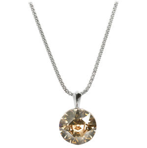 Levien Stříbrný náhrdelník Dentelle Crystal Golden Shadow